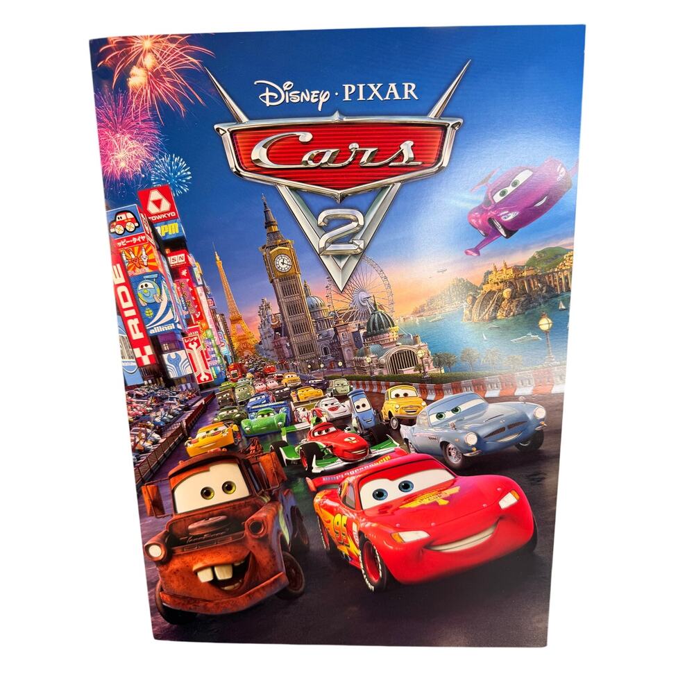 Disney Store Exclusive Cars II 2011 Commemorative Lithograph Set of 4 & Folder